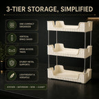 3-Tier Storage Organizer Rack – Compact & Versatile Shelf