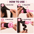 Heatless Foam Hair Rollers, Soft Bendable Hair Curlers Accessory (3 Pc Set)