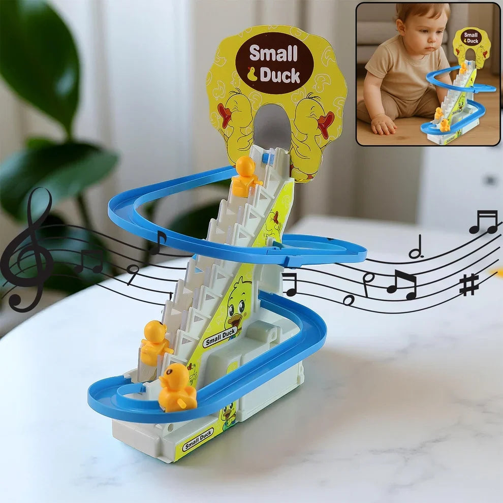 Kids Fun Toy Combo – Light-Up Frog Toy, Duck Climbing Track & Cactus Character Toy