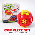 Transforming Spinner Flat Ball Toy with 360 Degree Spin for Kids and Desk Play
