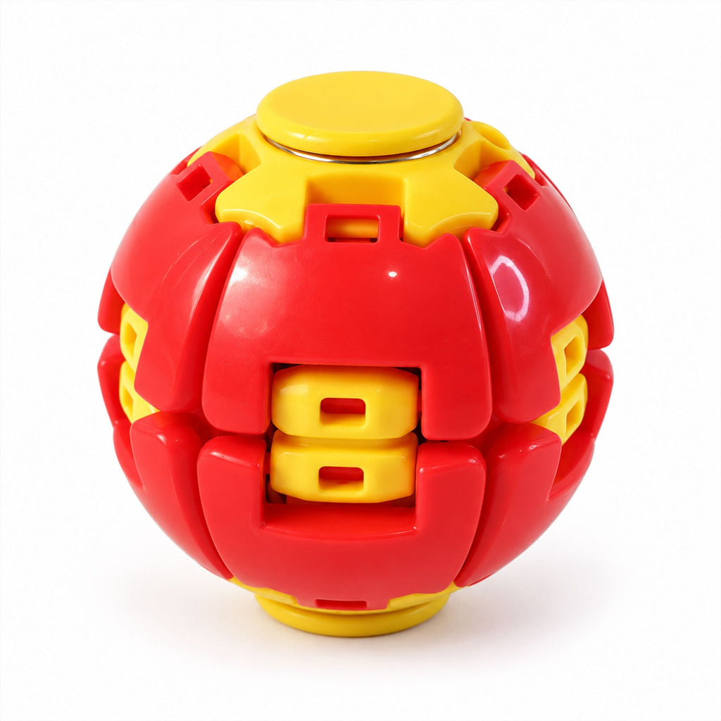 Transforming Spinner Flat Ball Toy with 360 Degree Spin for Kids and Desk Play