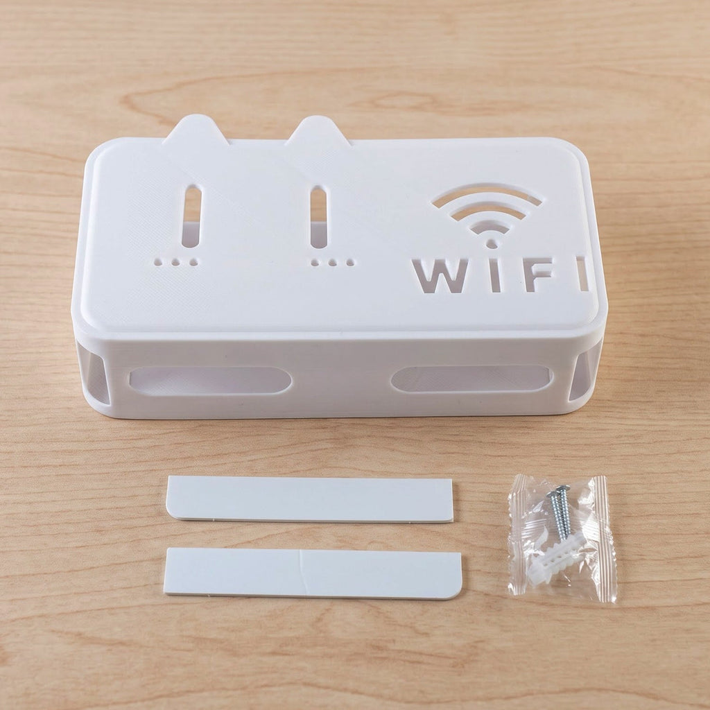 Router storage box with mounting accessories