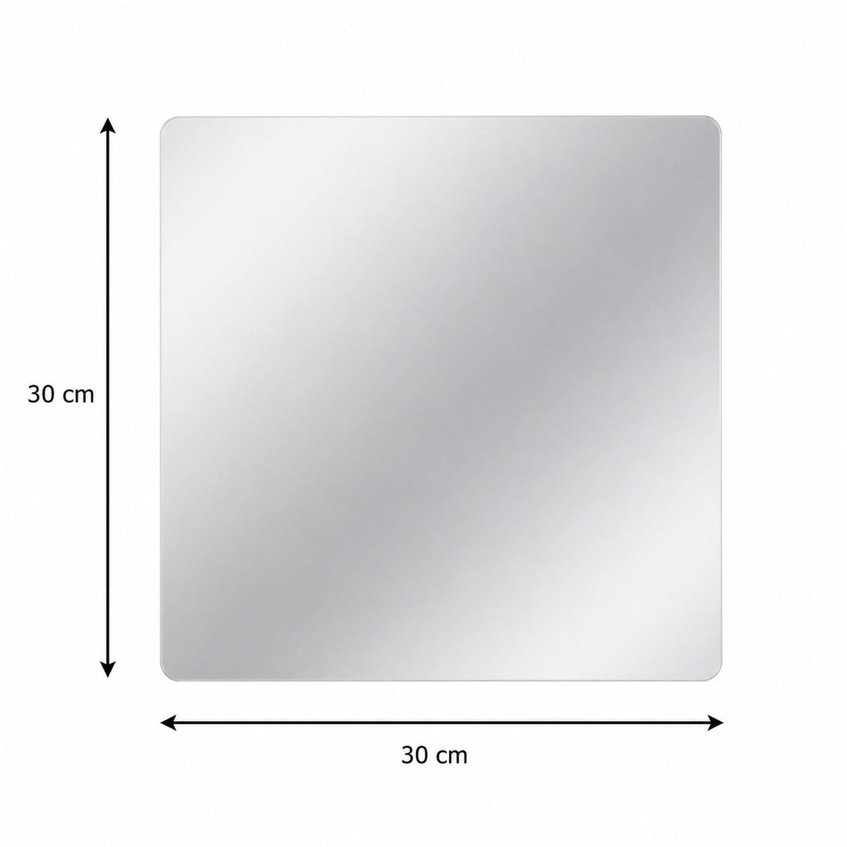 Mirror sticker size guide
