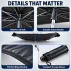 Windshield umbrella size guide