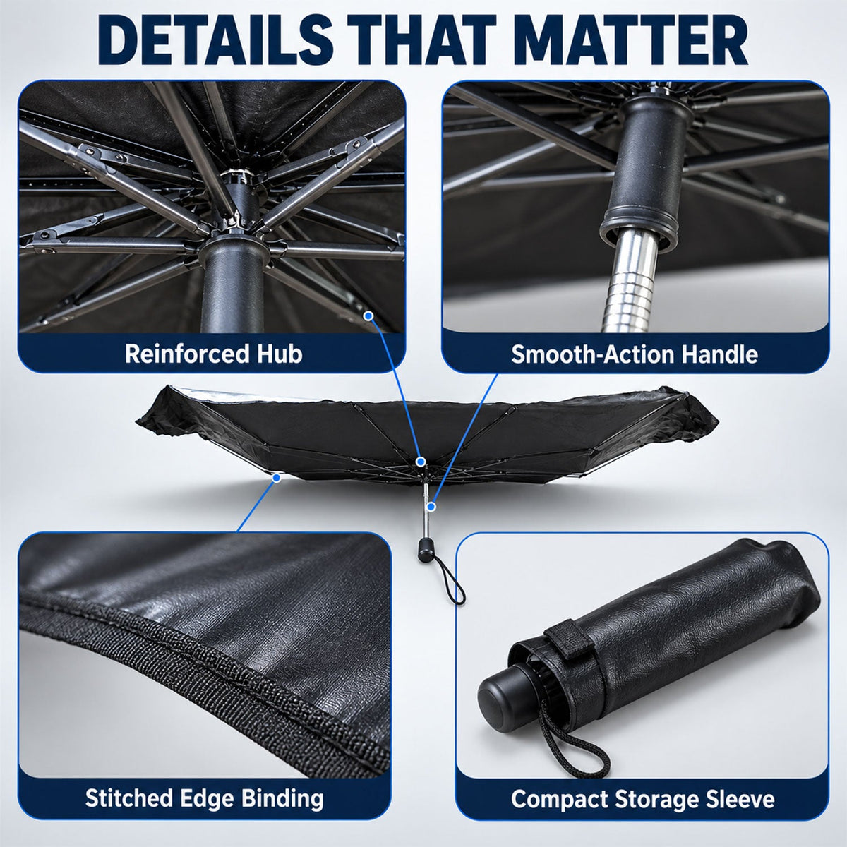 Windshield umbrella size guide
