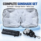 Windshield umbrella sunshade white bg