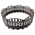 Plastic decorative garden fence border on white background