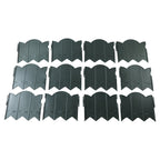 Plastic garden lawn edging border on white background