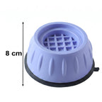 A purple anti-vibration pad with an 8 cm height measurement indicated by a black arrow on a white background.