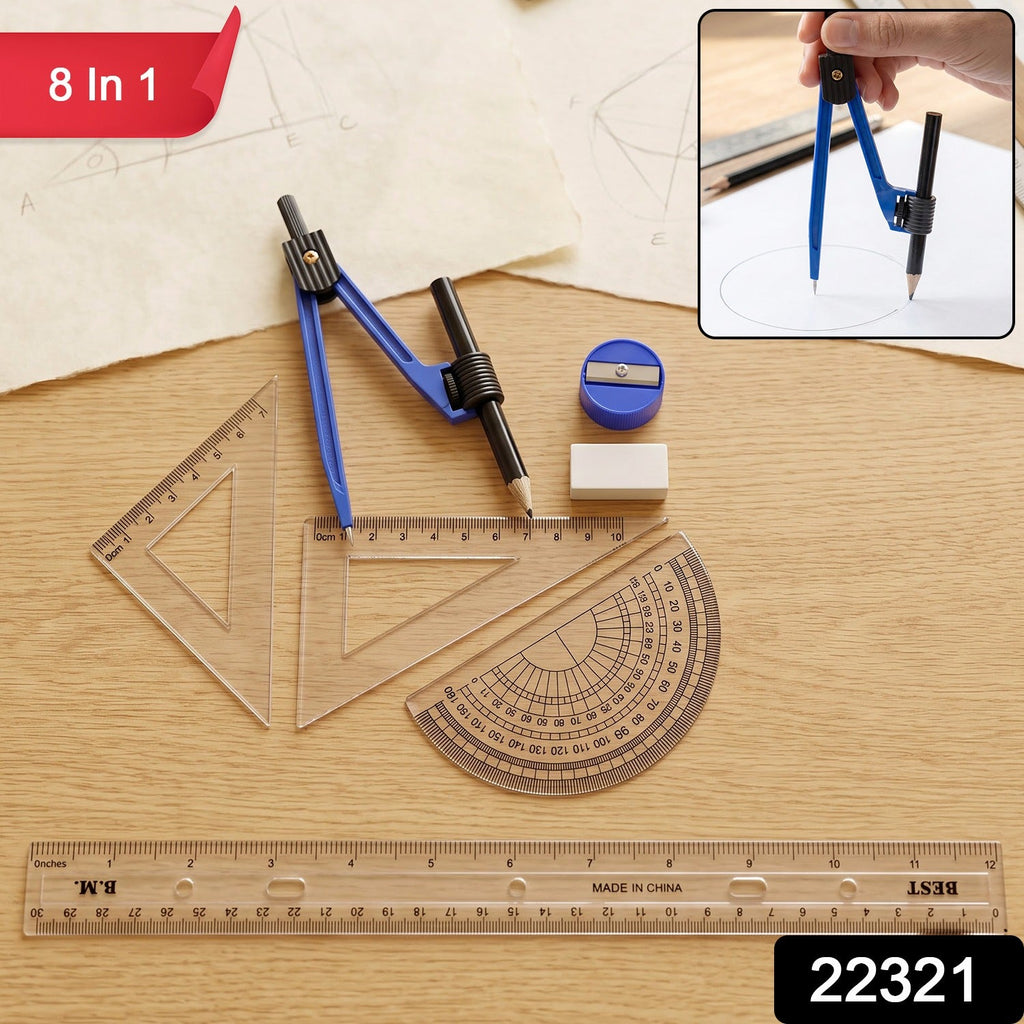 Geometry drawing tools kit, 1 set