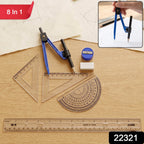Geometry drawing tools kit, 1 set