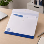 Button closure file folder office