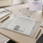 Plastic document folder decorative flap A4