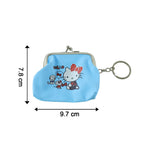 Cute Mini Coin Pouch with Key Ring for Travel Bags and Backpacks (1 Pc)