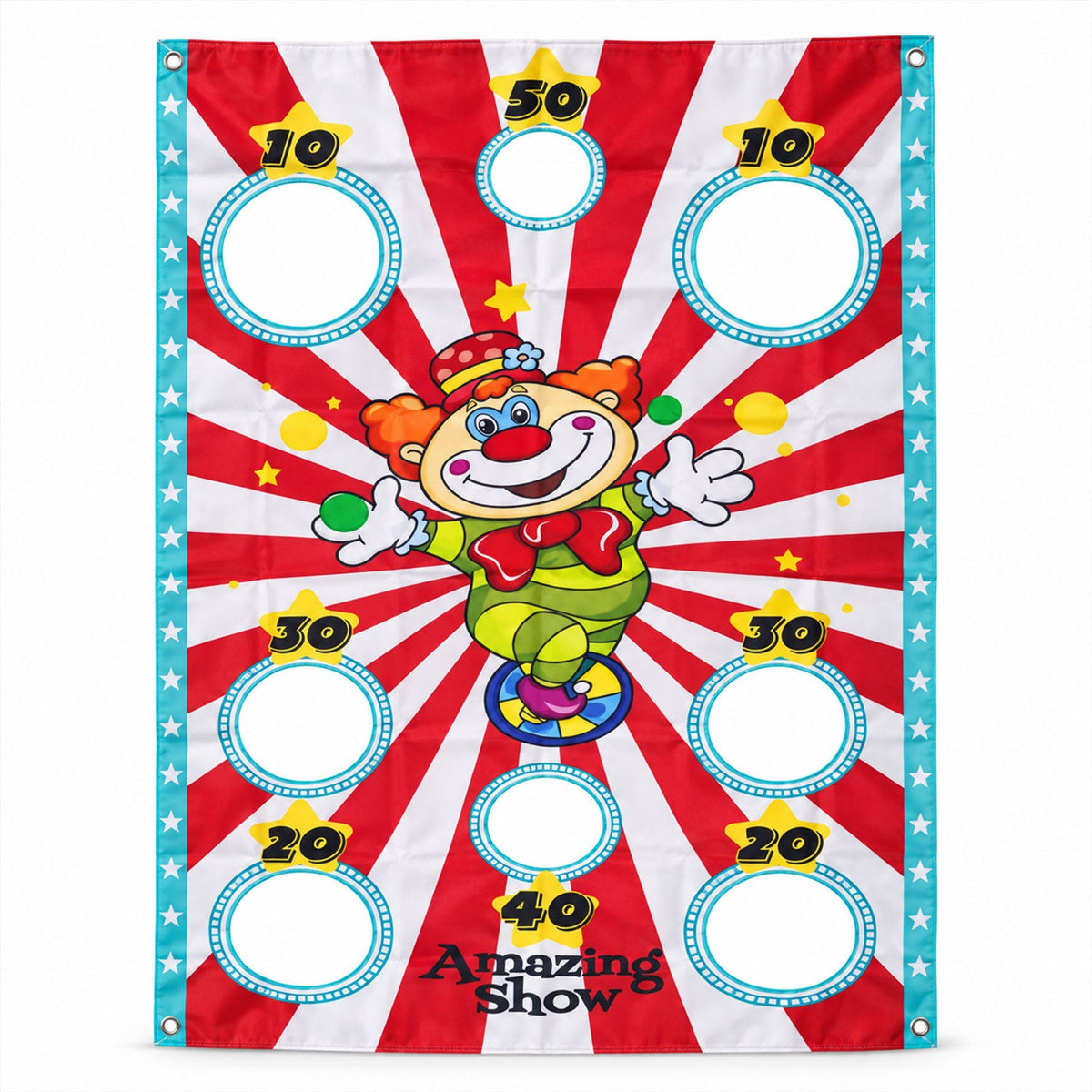 Clown target banner design view