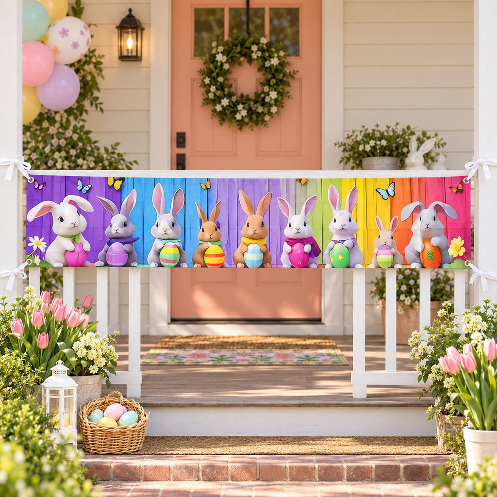 Easter party wall porch banner