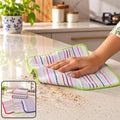 Checked cotton dish cloth 6 pc lifestyle view