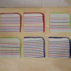 Checked cotton dish cloth raw product view
