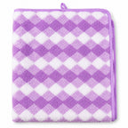 Purple patterned bath towel product view