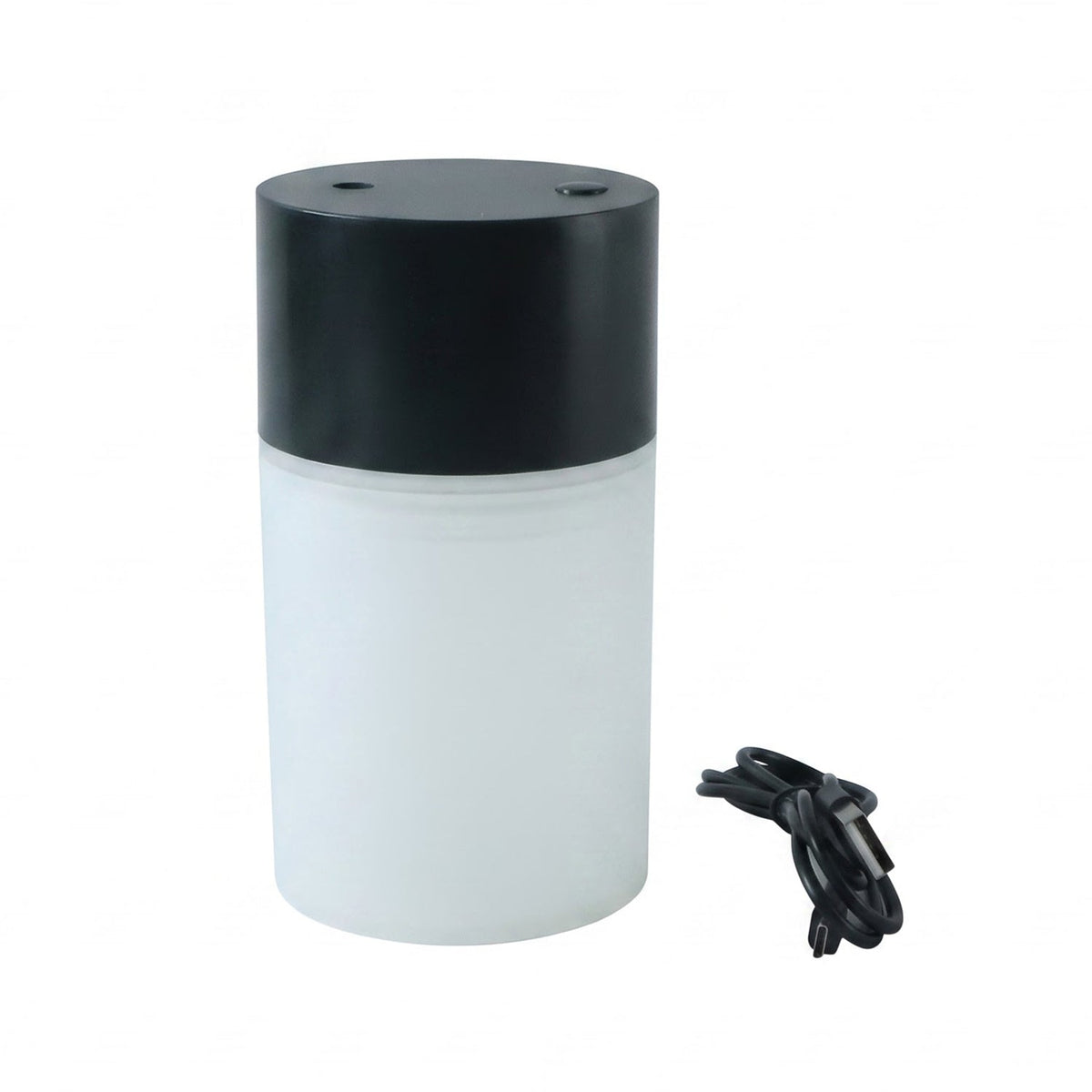 Portable mini USB humidifier on white background