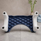 Plastic toilet stool on white background