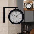 Round Double Sided Wall Clock – Vintage Station Style