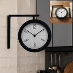 Round Double Sided Wall Clock – Vintage Station Style
