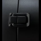 Wall clock mounting latch close-up