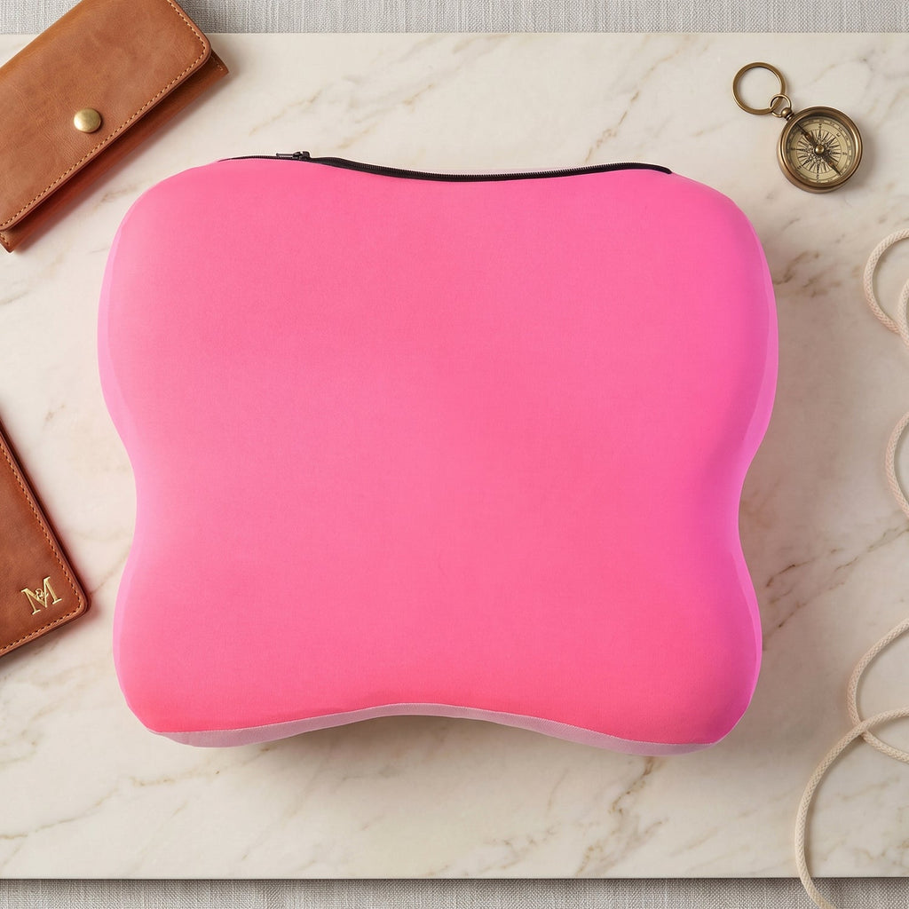Memory foam comfort cushion flat lay