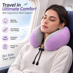 Neck support pillow for air travel