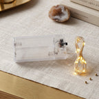 String LED set with transparent battery box