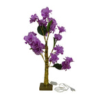 Artificial flower LED decorative lamp on white background