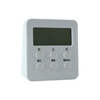 Digital kitchen timer machine on white background