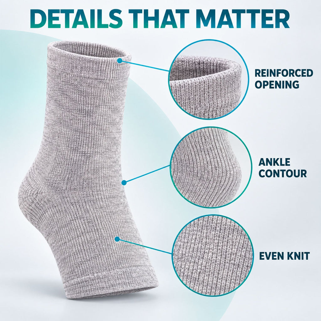 Ankle sleeve fabric detail