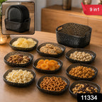 9-in-1 Snack Serving Plate with Separate Compartments