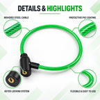 Flexible cable lock keys anti theft