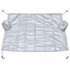 Windshield cover laid flat on white background