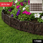 Decorative plastic garden fence border, 20 piece set