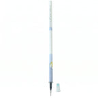 A white and blue pen refill with a light blue cap next to it, against a plain white background.