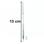 A white and blue pen refill with a light blue cap, shown with a 13 cm measurement graphic on a white background.