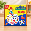 A yellow and blue box for Alpha Spell Safari, featuring a cartoon girl, an ant, and various word puzzle pieces.