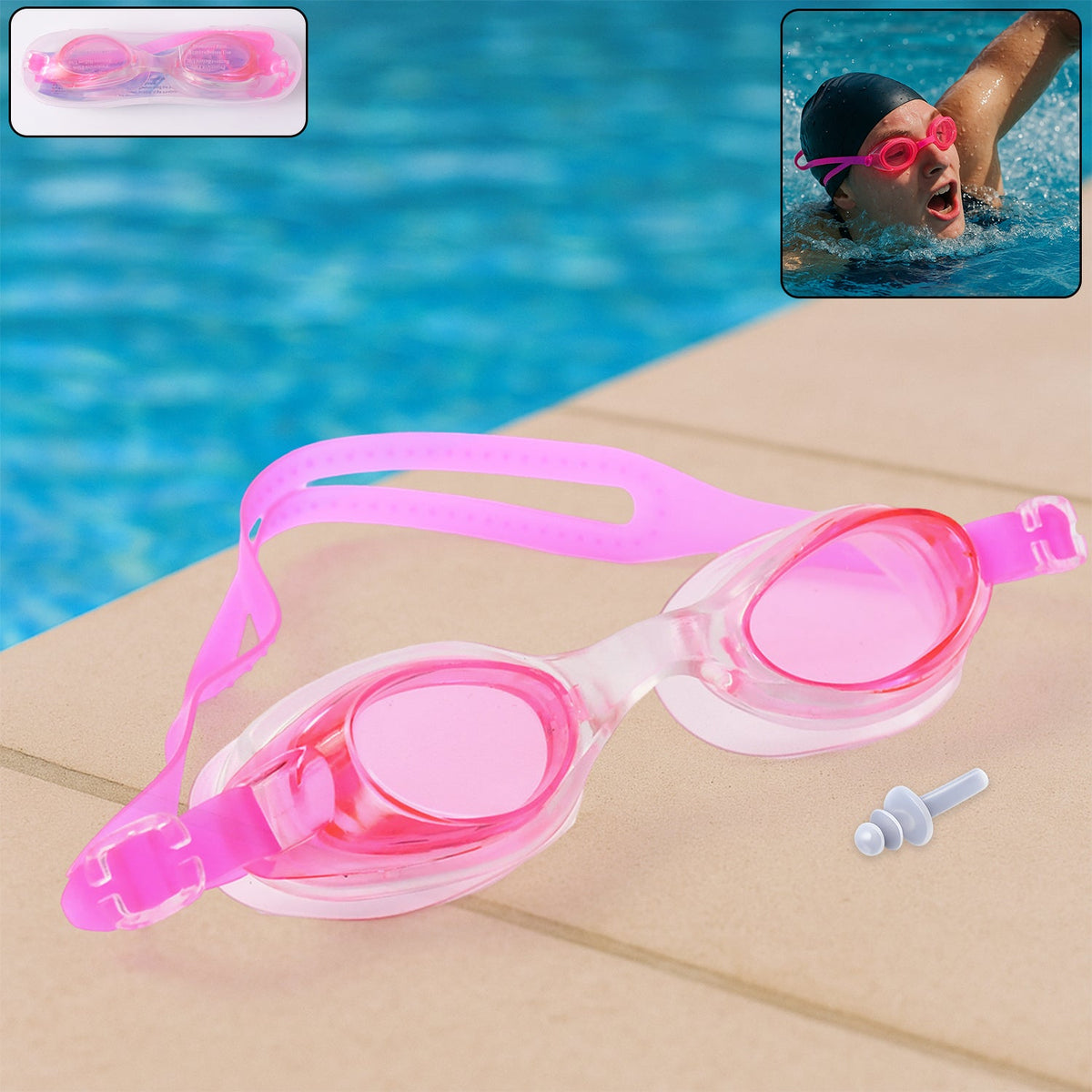 Adjustable Swimming Goggles for Kids – Clear Vision & Anti-Fog