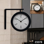 Round Double Sided Wall Clock – Vintage Station Style