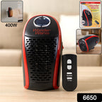 Black and red Wonder Warm heater with remote control, displaying 400W power and product number 6650.