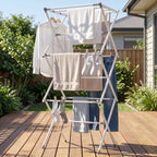 Metal Foldable Clothes Drying Rack Three Tier for Travel Use