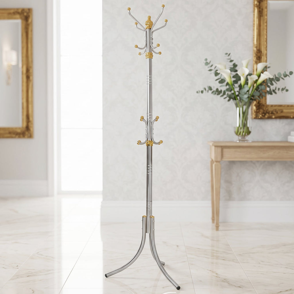 Multi Hook Metal Cloth Hanger Stand for Clothes Organisation at Home