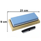 Whetstone and bamboo base size details