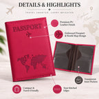 Travel Document Organizer for Passport, Tickets and Cards, Zip Wallet (1 Pc)