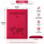 Travel Document Organizer for Passport, Tickets and Cards, Zip Wallet (1 Pc)