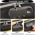 4 Layer Zipper Stationery Pouch Pencil Case with Combination Lock for Students